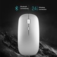 thumbnail image 4 of Gohope Souris Sans Fil Double Mode Version 2.4G, Silencieuse, Mini Souris Optique Sans Fil Ultra Fine 1600 DPI pour Notebook, PC, Ordinateur Portable, MacBook Argent, 4 of 8