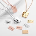 thumbnail image 3 of Collier en Acier Titane Enveloppe Chaîne Clavicule couple Lettrage Amour Bijou en Acier Inoxydable, 3 of 5