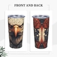 thumbnail image 3 of American Flag United States Navy Eagle Stainless Steel Tumbler with Lid and Straw 20oz Vacuum Insulated Travel Mug for Hot & Cold Drinks Coffee Wine Water Cup, 3 of 7