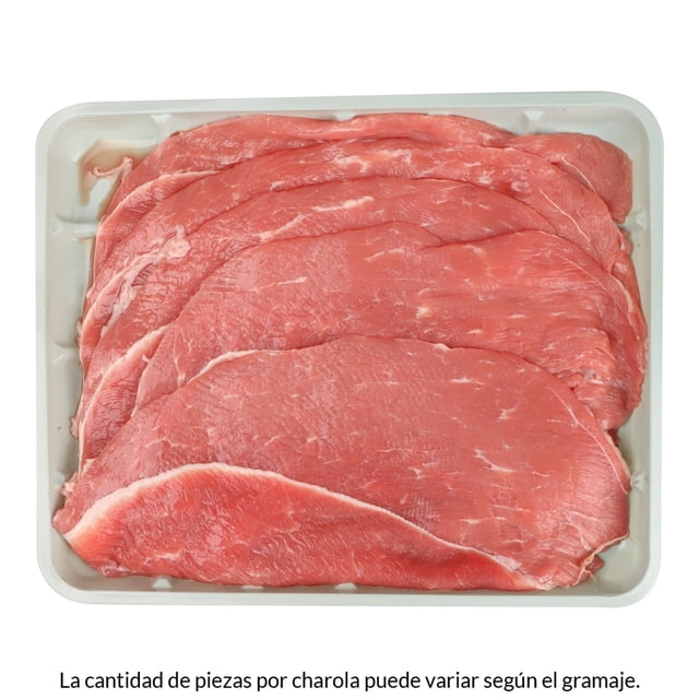 Milanesa de bola de res por kg peso aprox por charola 700 a 800 g