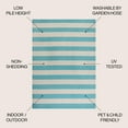 thumbnail image 2 of JONATHAN Y SANTA MONICA 4 x 6 Area Rug, Negril Two-Tone Wide Stripe - Aqua/Cream, SMB203E-4, 2 of 3