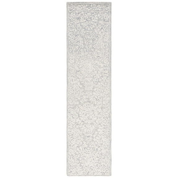 SAFAVIEH Metro Amias Medallion Runner Rug, Dark Grey/Ivory, 2'3" x 9'