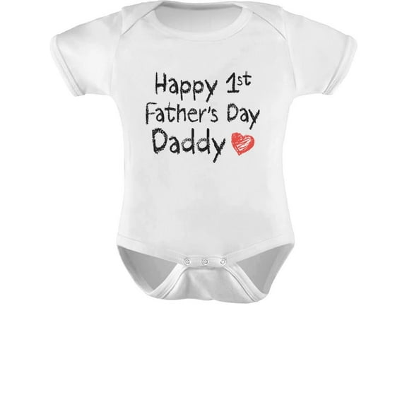 Tstars Boys Unisex Gifts for Dad Father's Day Shirts Happy First Father's Day Daddy Infant Gift for New Dad Baby Shower Cool Best Gift for Dad Baby Bodysuit