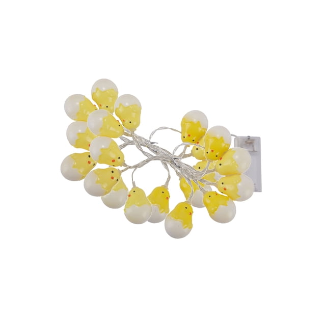 Pisexur Easter Lights Easter Warm LED Cute Little Chicken String Light, Hatching Chicken Lamp String, Battery Powered Decorative Easter String Lights Decoration (3M/6M)