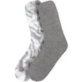thumbnail image 5 of BambooMN Women's Girl Fuzzy Warm Fluffy Tie-Dye Colorful Fun Crew Socks - Inkwell - 2 Pairs, 5 of 6