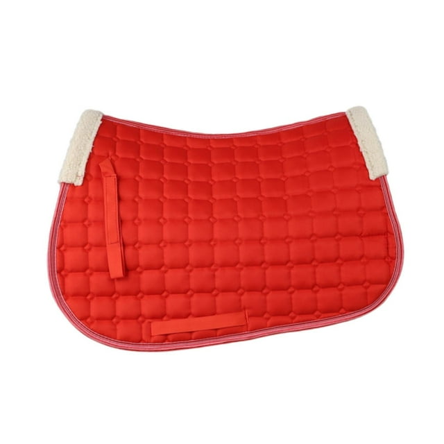 Manta de silla de montar , estera de silla de montar equina, protección de poliéster, cómoda almohadilla para montar a caballo, cojín de asiento para entrenamiento y competición Rojo