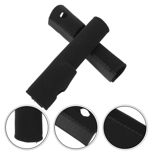 OUNONA Black Front Fork Guard Set, Cloth Material, Shock Absorber , 2 Pieces for Bikes