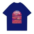 thumbnail image 3 of T-shirts pour Femmes Trapstar T-Shirt Imprimé pour Femmes Décontracté Graphique Junior Filles Manches Courtes tee-Shirt Original avec Col Rond(Bleu Foncé, m), 3 of 3