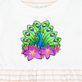 thumbnail image 4 of Inktastic Peacock and Flowers Girls Baby Dress, 4 of 5