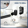 thumbnail image 3 of HJ Curved Shower Curtain Rod 33-78 Inches Adjustable Splicing Design Need To Drill Shower Rods Curved Round Bowed Rust proof, Premium Stainless Steel Shower Curtain Rod for Bathroom, Bathtub, Stall, 3 of 9