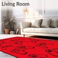 thumbnail image 2 of ODIKA 2'x3' Machine Washable Non-Slip Area Rug, Retro Pixel Art Decorative Plush Modern Accent High Traffic Rug with Pad, Red, 579409, 2 of 8