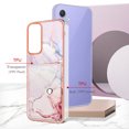 thumbnail image 3 of Slim Wallet for Samsung Galaxy A05s Case with Card Holder, Marble Pattern Back Flip Case PU Leather Kickstand Card Slots Magnetic Clasp Shockproof Anti-fall for A05s, Marble #2, 3 of 6