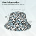 thumbnail image 4 of Daiia Football Soccer Ball Pattern Bucket Hat - Trendy Cotton Sun Hat for Beach, Golf, Fishing - Fun Outdoor Vacation Boonie for Men and Women, 4 of 9