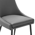 thumbnail image 3 of Modway Viscount Vegan Leather Dining Chairs - Set of 2 in Black Gray, 3 of 7