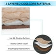 thumbnail image 5 of Dog Self Cooling Mat Pet Washable Summer Cooling Pads Cooling Blanket Hot Weather Sleeping Kennel Mat,Ice Silk Sleep Mat Pad Non-Toxic Breathable Sleep Bed Beach for Large Dogs Cats Animal No Water, 5 of 7