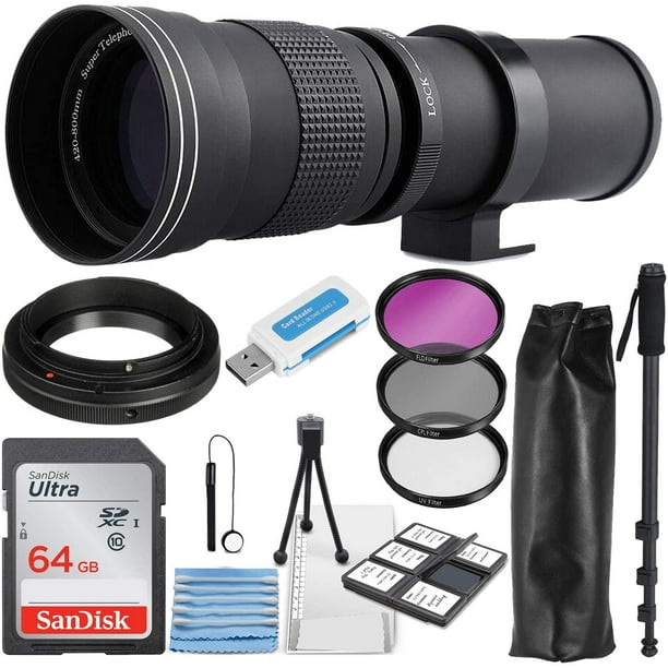 Commander Optics Super 420800mm f/8 Manual Telephoto Zoom Lens for Canon EOS EFS DSLR Cameras