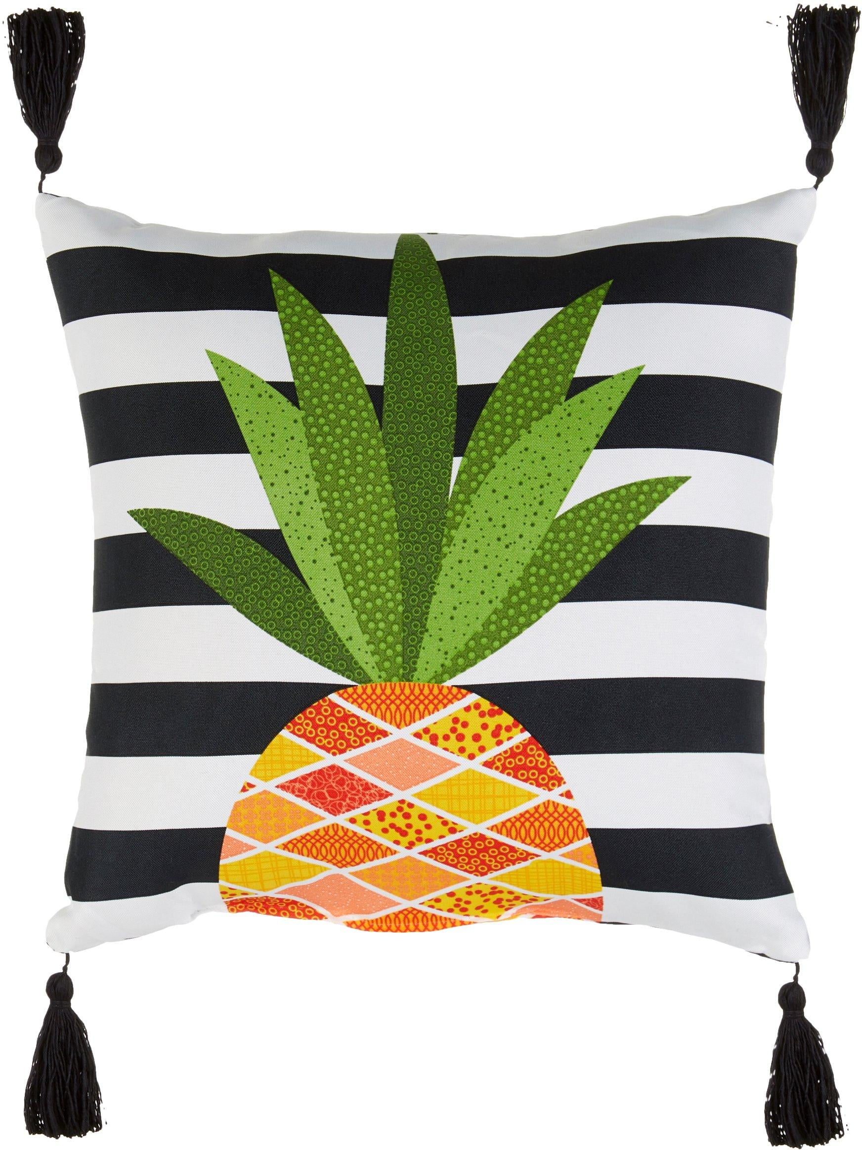 brentwood outdoor living brentwood ca on Brentwood Pineapple Stripe Tassle Outdoor Pillow One Size Black White Green Orange Walmart Com Walmart Com