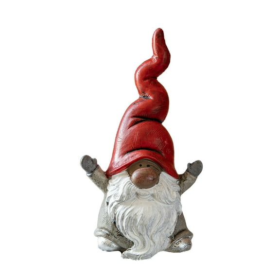 putnchl Christmas Painted Resin Gnome Ornaments Christmas Decorations Accessories Desktop Scene Layout Props