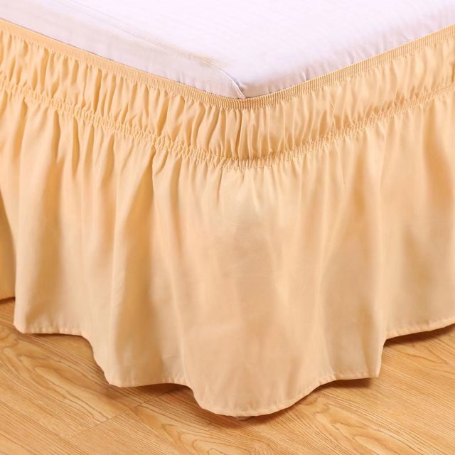 Falda de cama elástica de color sólido, moderna, sencilla, hermosa y duradera.