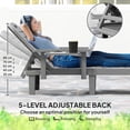 thumbnail image 4 of Outsunny Ensemble de 2 Chaises de Bronzage pour Jardin, 5 Positions Réglables, Gris, 4 of 10