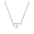 thumbnail image 1 of Kcodviy 26 Colliers Chaîne en Forme de Cœur Initiale pour Femmes Collier Alphabet pour Femmes Collier Chaîne pour Femmes Colliers pour Femmes un Pendentif Cœur Z 26 Alphabet Initiale Colliers Argentés pour Femmes, 1 of 5