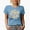 Baby Blue, variant on Distressed Smile Always - 90s Retro Smiling Flowers Art Merch Gift, White T-Shirt, Small