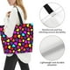 thumbnail image 3 of Balery Colorful Hearts Bolsa Tote Estilo Estético con Cremalleras, Bolsa de Hombro, Bolsa de Compras Grande y Plegable, 3 of 8