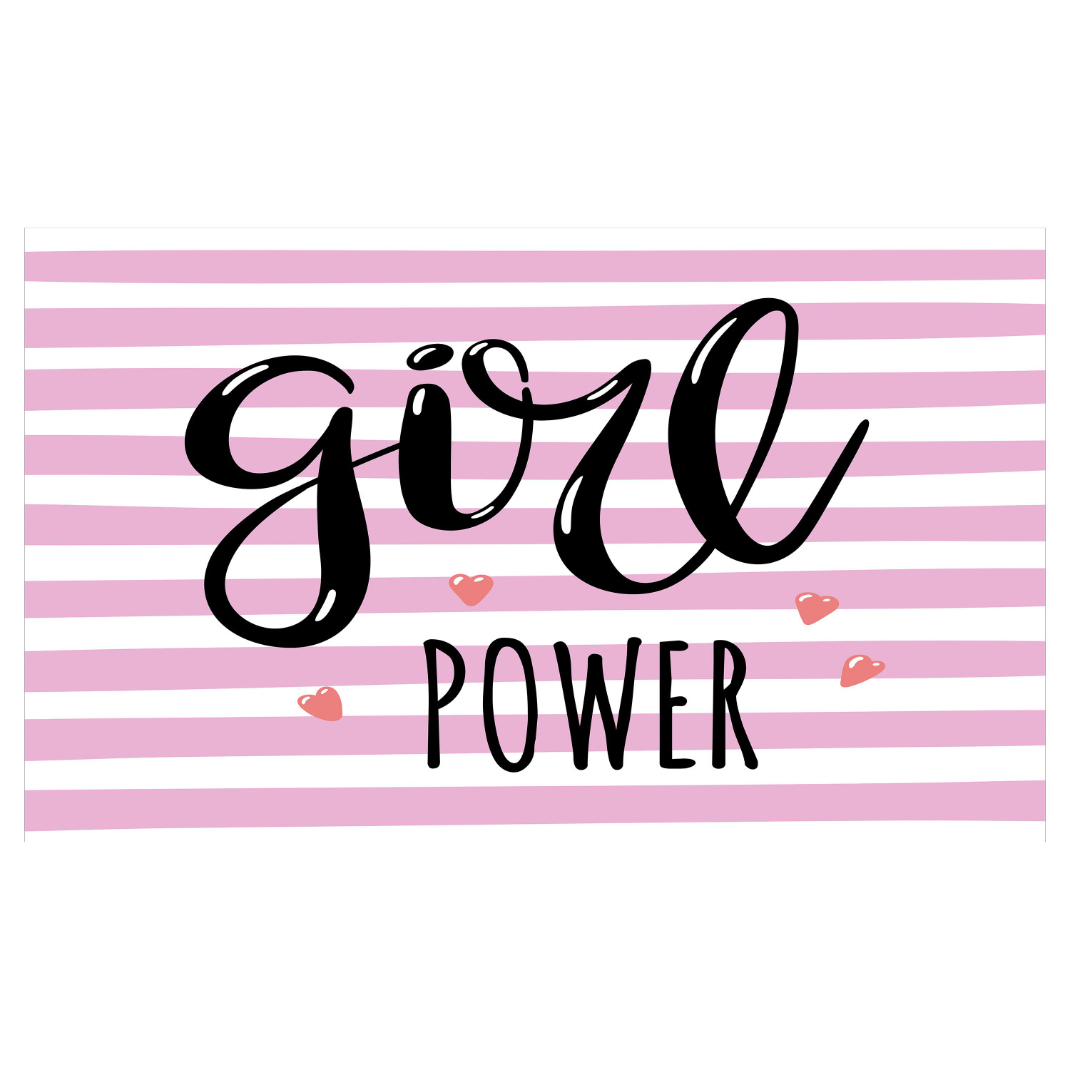 Lettering Ceramic Toothbrush Holder, Girl Power Striped Hearts Teen Motivation Feminism Strong Words, Decorative Versatile Countertop for Bathroom, 4.5" X 2.7", Pale Pink Charcoal Grey - image 4 of 4