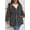 Gray, variant on Women's Plus Size Long Faux Fur Coat Warm Thickened Zip-Up Hooded Shaggy Fluffy Winter Casual Outerwear