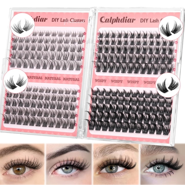 Eyelash Cluster Calphdiar Wispy Natural Look 230 unidades 10-18 mm