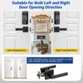thumbnail image 6 of Door Lock,Blacksmith 7 in 1 Smart Door Lock and Handle Set with Built-in Wifi Gateway,Palm Print&Facial Unlock,Black, 6 of 10
