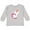 Athletic Heather, variant on Cute Little Unicorn With Red And Pink Mane, Hearts Girls Long Sleeve Toddler T-Shirt
