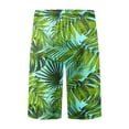 thumbnail image 4 of Men Drawstring Waist Swimwear Beach Shorts Swim Trunks With Pockets Army Green L, 4 of 5
