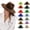 Red, variant on BWASD Big Wide BrimMen & Women Wide Brim Hat with Belt Buckle Adjustable Outbacks Hats Ladies Elegant Wool Flower Hat Winter Cloche Bucket Cap