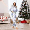 thumbnail image 4 of 1 Piece Adult Onesie Pajamas Cozy & Loose-Fit Sleepsuit Loungewear with Pockets Blue Hydrangea X-Small, 4 of 7