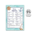 thumbnail image 3 of NAUTICAL Baby Shower Games — BABY TRIVIA Game — Pack of 25, Rustic Navy Blue Anchor, Ahoy BOY Baby Shower Game, Sail Boat Fun Baby Facts Game Gender Neutral Nautical Theme Shower Activity G807-TRV, 3 of 4