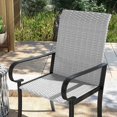 thumbnail image 2 of Kadyn Kitchen Dining Chair with Armrest, Steel Frame, High Back and Deep Seating, Dinner Chairs for Kicthen, Dining Room, Set of 4, Gray, 2 of 6