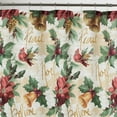 thumbnail image 2 of 13 PC Christmas Shower Curtain Set with Metal Roller Hooks Dobby Printed Holiday Bathoom Décor - Peace Noel, 2 of 2