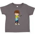 thumbnail image 3 of Inktastic Rock Boy, Brown Hair, Guitar Player, Band, Music Boys Toddler T-Shirt, 3 of 5