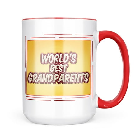 

Neonblond Worlds best Grandparents happy yellow Mug gift for Coffee Tea lovers