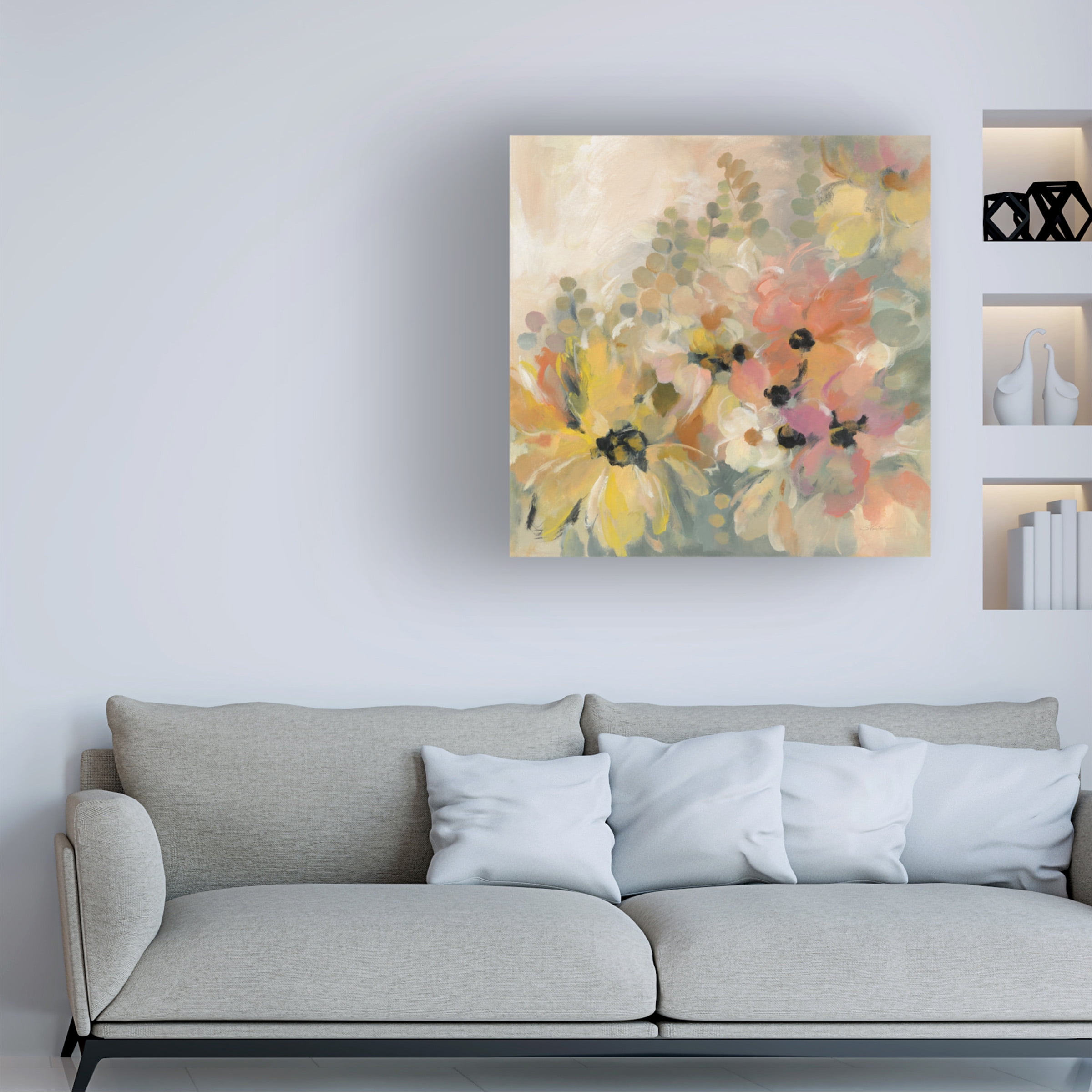 Silvia Vassileva 'June Flower Bed' Canvas Art