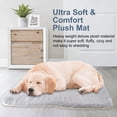 thumbnail image 2 of AndHot Large Dog Bed Crate Pad for Pets, Double-Sided Deluxe Plush Pet Mat, Washable Dog Beds Fluffy Comfy Kennel Pet Mat Sleeping Mat for Large, Medium, Small Dogs Breeds, 23" x 15", Gray, 2 of 7