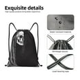 thumbnail image 4 of Balery Gothic Skull Drape Pattern Drawstring Backpack Bag Sport Gym Sackpack Cinch Bags Pattern Drawstring Backpack Bag Sport Gym Sackpack Cinch Bags -Small, 4 of 6