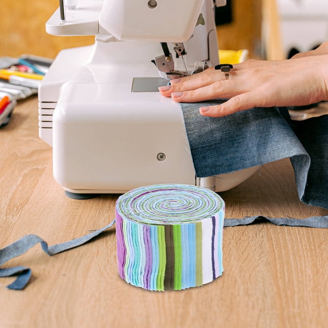 TEHAUX Colored Quilting Cloth Strips Cotton Fabric for Decorative Sewing and Craft Projects
