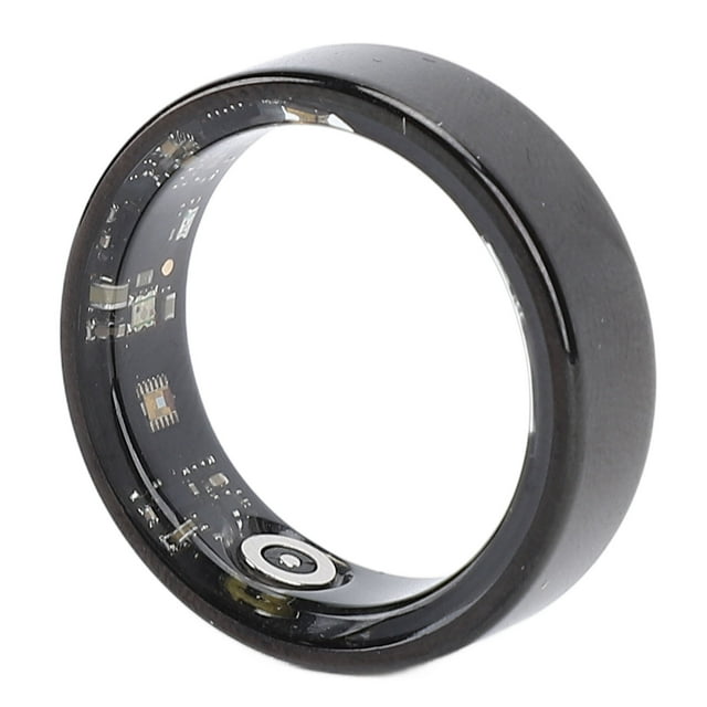 Smart Smart Ring Black Lightweight Temperature Sleep Tracking Step Counter Smart Health Ring for Daily Use