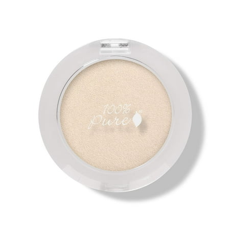 100% PURE Pressed Powder Eye Shadow (Fruit Pigmented), Star Shimmer Eyeshadow, Buildable Pigment, Easy to Apply, Natural Makeup (Soft Gold Sheen w/ Yellow Undertones) - 0.07 oz