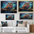 thumbnail image 4 of Designart "Blue Owl Nights Watch composition I" Animals Floater Framed Canvas Wall Art, 4 of 7