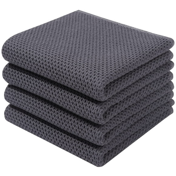 Paños de cocina Homaxy Waffle Weave, 100% algodón, paquete de 4