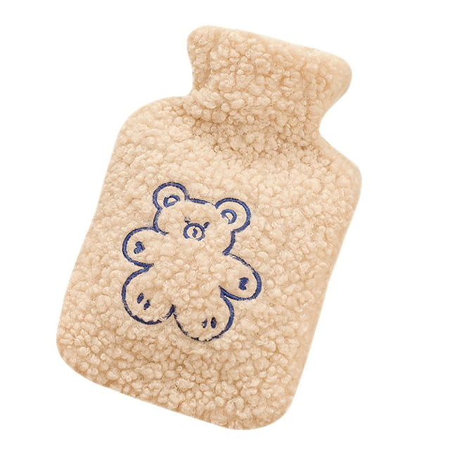 LSLJS Flushing Hot Water Bag and Winter Warm Filling Water Filling Warm Water Bag Plush Cloth Cover Warm Hand Treasure, Home Kitchen Gadgets Accessories