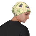 thumbnail image 4 of Easygdp Green And Purple Grapes Knit Beanie, Soft Beanie Hat, Daily Beanie in Fine Knit for Women Men Winter, 4 of 7